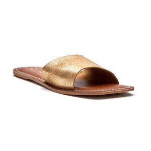 Beach By Matisse Bali Saffron Suede Slip On Sandals Women's Gold